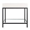 Anzzi 36 in. Console Sink in Matte Black with Matte White Counter Top CS-FGC001-MB